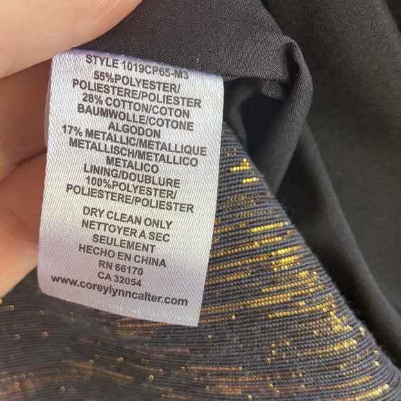 Anthropologie Corey Lynn Sweetheart Jumpsuit Gold Black Cropped - Picture 11 of 12